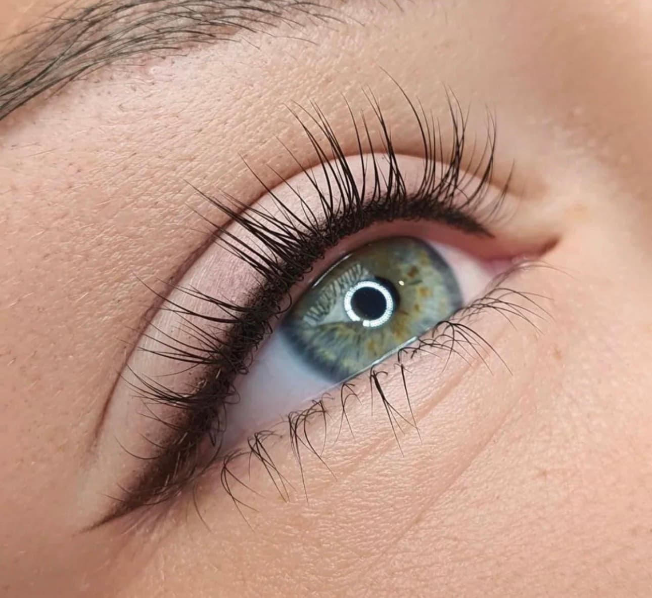 Clean close-up of finished permanent eyeliner